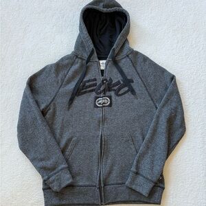 Y2K Ecko Unltd Mens Large Full Zip Hoodie Grunge Skater Streetwear